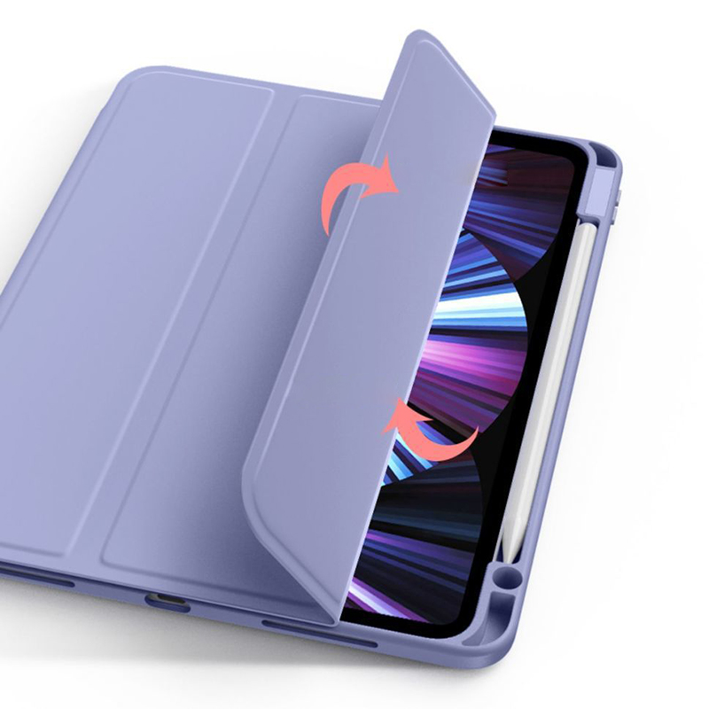 Built-in Stand, Magnetic Attraction, Anti-drop Acrylic iPad Protective Case with Pen Slot